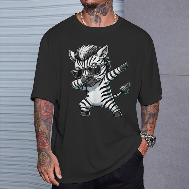 Dabbing Zebra Zebra On Dabben Zebra T-Shirt Geschenke für Ihn