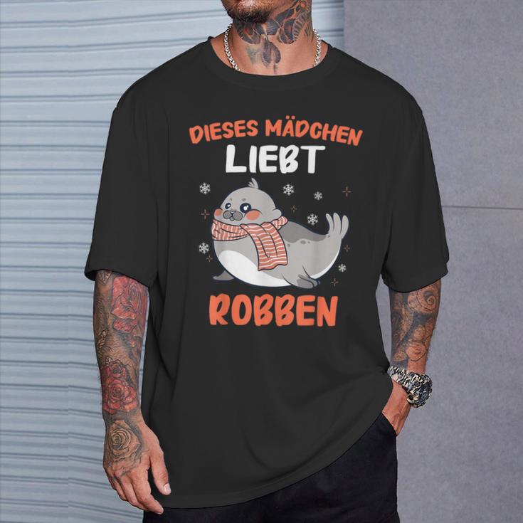 Das Mädchen Liebt Robben Seehund Dieses Mädchen Lieb T-Shirt Geschenke für Ihn