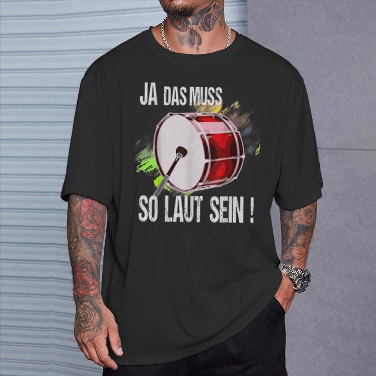 Das Muss So Laut Sein-Drummer Percussion T-Shirt Geschenke für Ihn