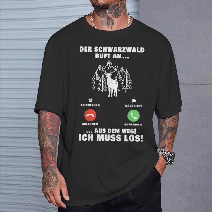 Der Schwarzwald Ruft An Schwarzwalder Call Bollenhut T-Shirt Geschenke für Ihn