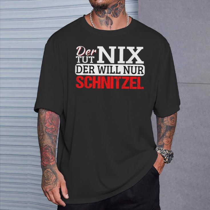 Der Tut Nix Der Will Nur Schnitzel Schnitzelliebe T-Shirt Geschenke für Ihn