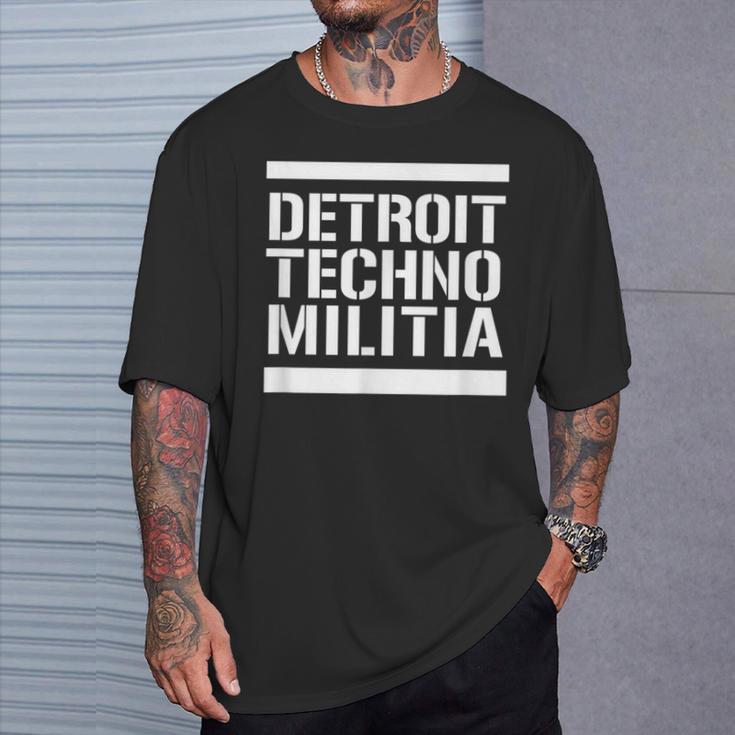 Detroit Techno Militia T-Shirt Geschenke für Ihn