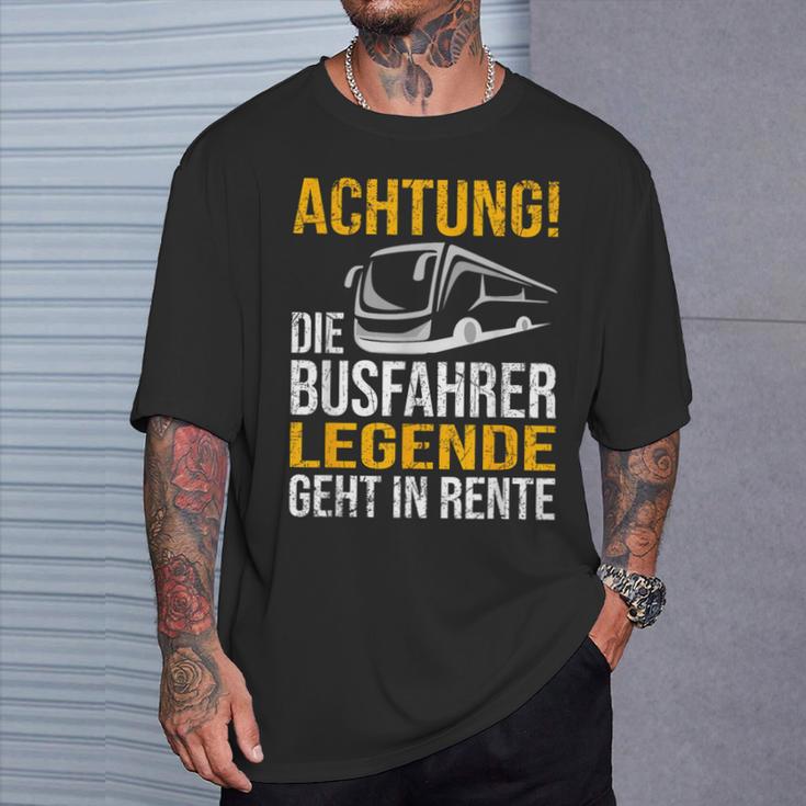 Die Busfahrer Legende Geht In Rente Ruhestand Pension T-Shirt Geschenke für Ihn