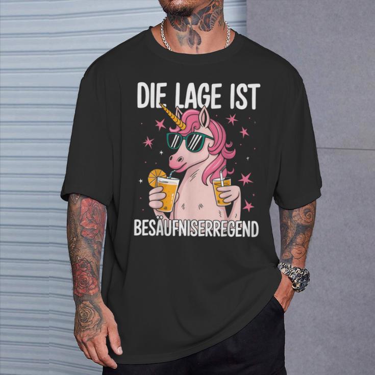 Die Lage Ist Besäufniserregend Saying Party Outfit T-Shirt Geschenke für Ihn