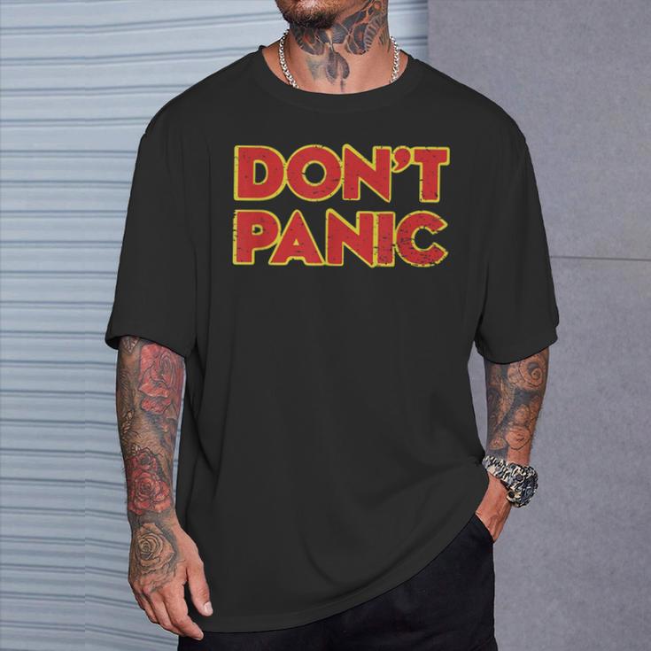 Don't Panicintage Distressed T-Shirt Geschenke für Ihn