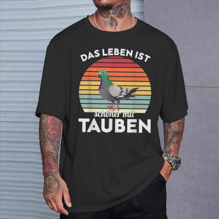 With Dove Das Leben Ist Schönmit Tauben T-Shirt Geschenke für Ihn