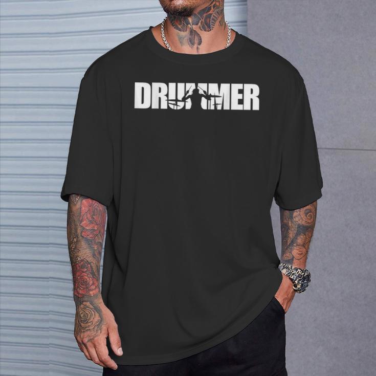 Drummer Drummer T-Shirt Geschenke für Ihn