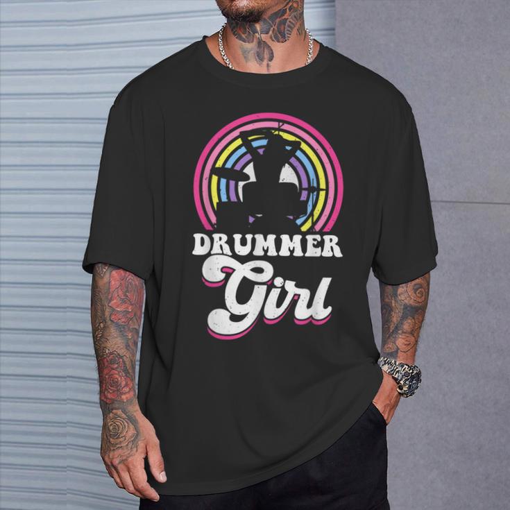 Drummer Girl Women's T-Shirt Geschenke für Ihn