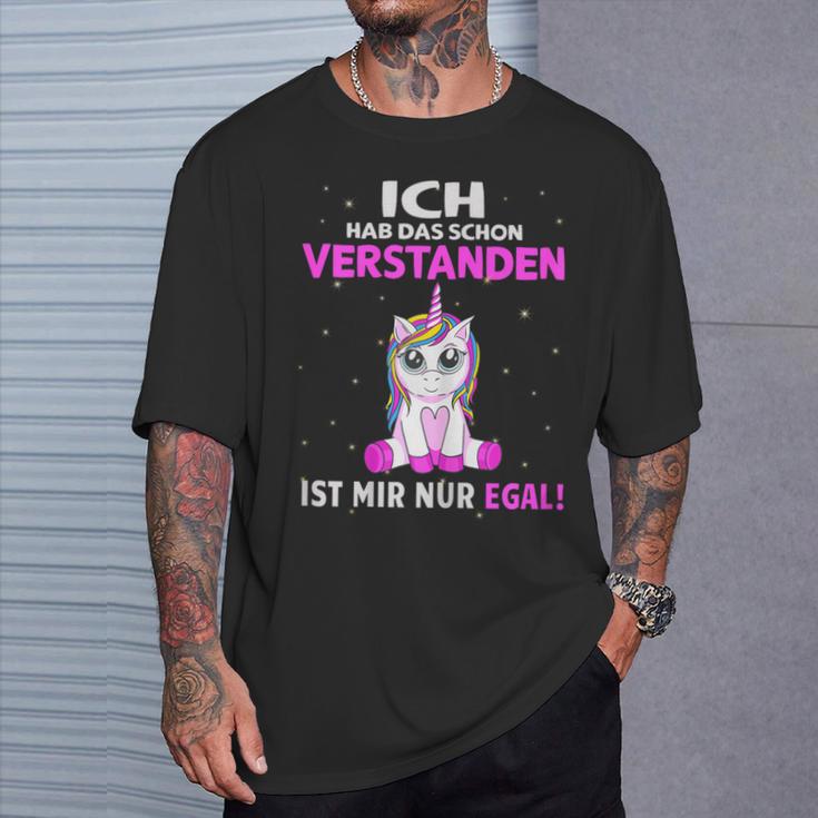 Egal Ich Hab Das Schonerstanden Unicorn Saying T-Shirt Geschenke für Ihn