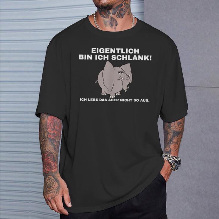 Eiglich Bin Ich Schlank T-Shirt Geschenke für Ihn