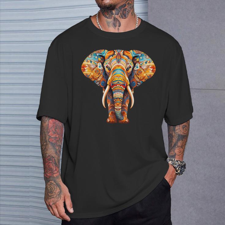 Elephant Mandala Elephant Print T-Shirt Geschenke für Ihn