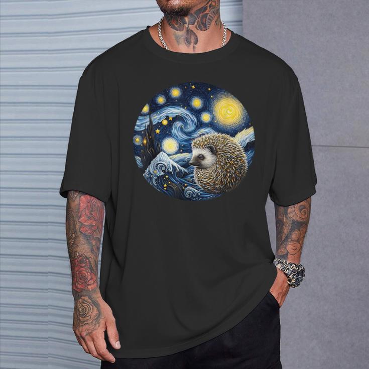Erizo Animalan Gogh Erizo Camiseta unisex Regalos para él