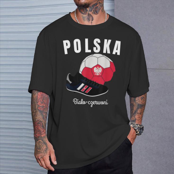 Football Jersey Polska Flag Poland Flags Football Jersey T-Shirt Geschenke für Ihn