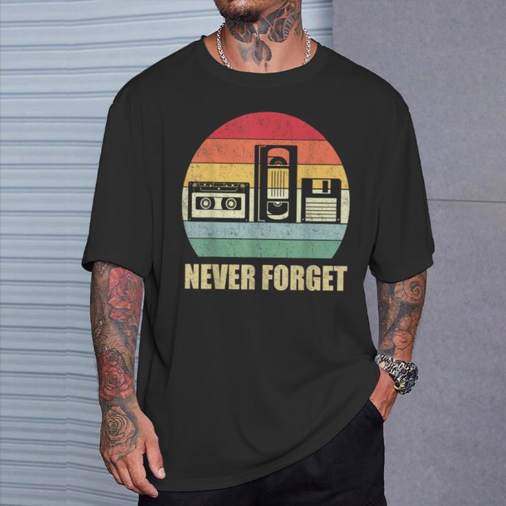 Never Forget Audio Cassette 70S 80S 90S T-Shirt Geschenke für Ihn