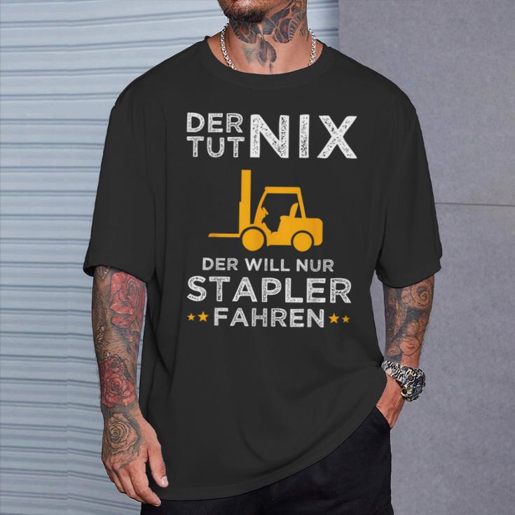 Forklift Driver Forklift Truck Warehouse T-Shirt Geschenke für Ihn