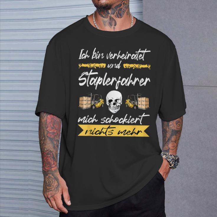 Forklift Ich Binerheiratet Und Forklift Driver T-Shirt Geschenke für Ihn