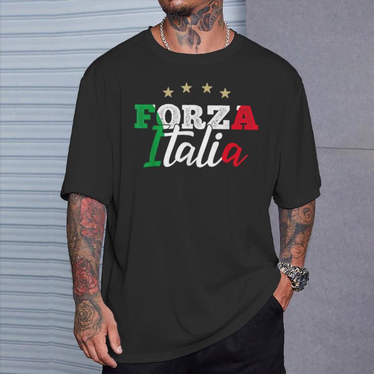 Forza Italia For Italian Football Fans T-Shirt Geschenke für Ihn