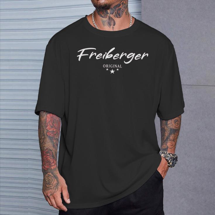 Freiberger Freiberg 09599 Postcode Erzgebirge Saxony T-Shirt Geschenke für Ihn