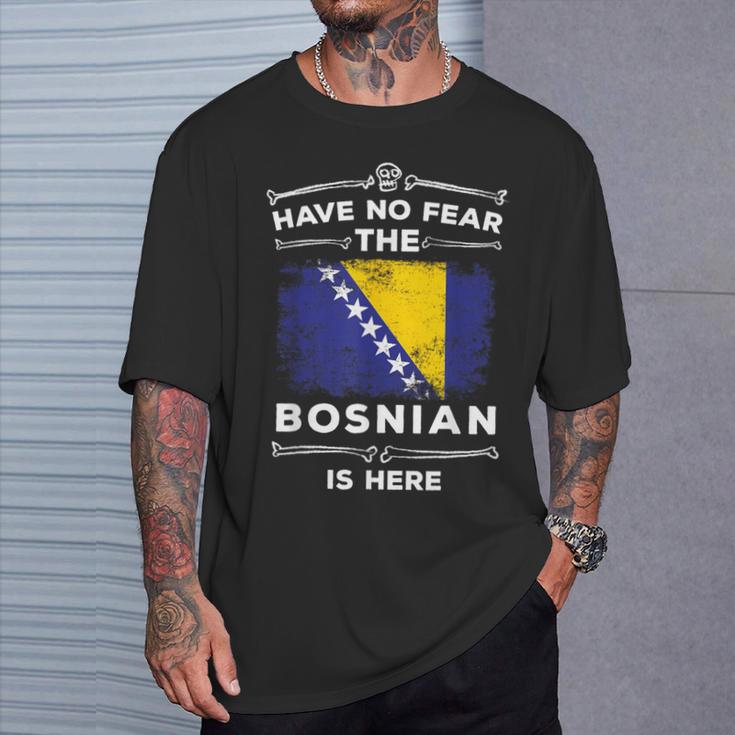 Bosnia Flag Bosnia Herzegovina Roots T-Shirt Geschenke für Ihn