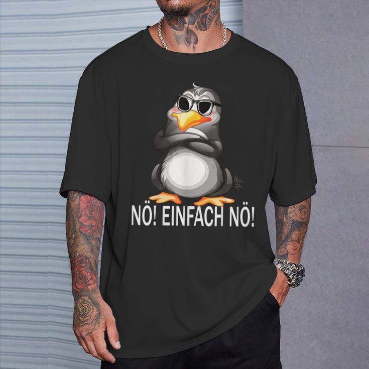 With Cute Penguin Bevor Du Fragst Nein Nö T-Shirt Geschenke für Ihn