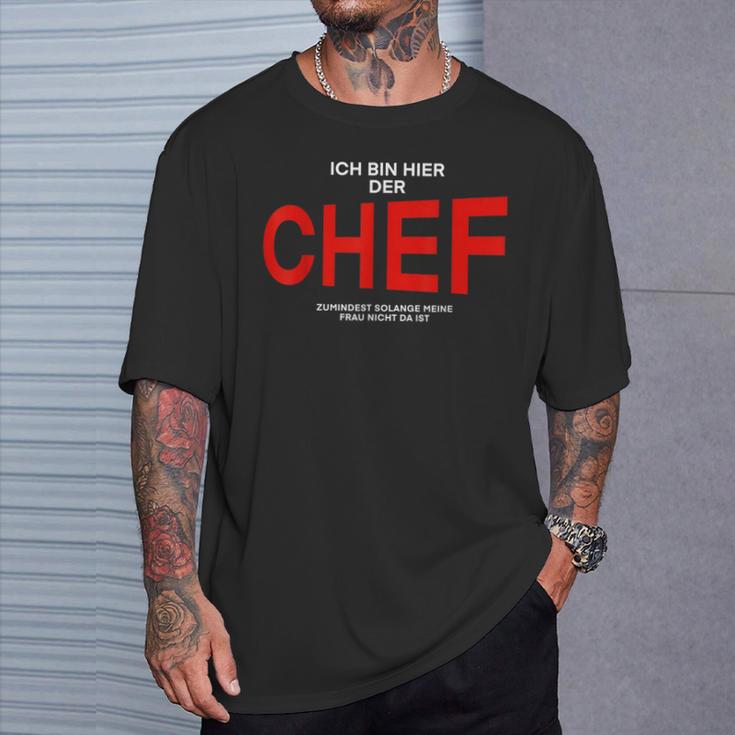 Manager Ich Bin Hier Der Chef T-Shirt Geschenke für Ihn