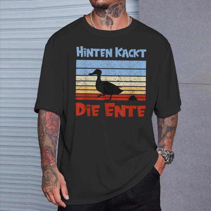 Football Slogan Hinten Kackt Die Duck T-Shirt Geschenke für Ihn