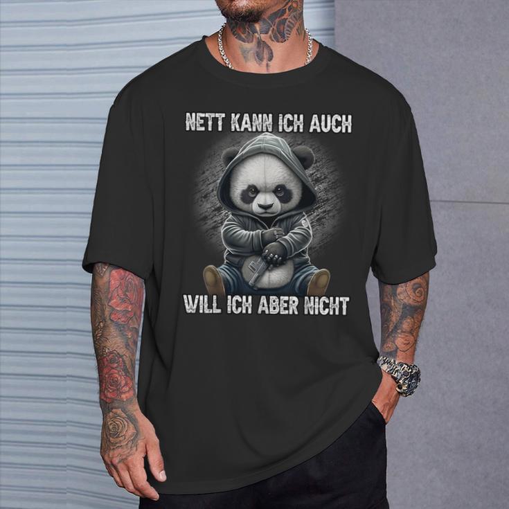 Panda Anime Nett Kann Ich Auch Will Ich Aber Nicht T-Shirt Geschenke für Ihn