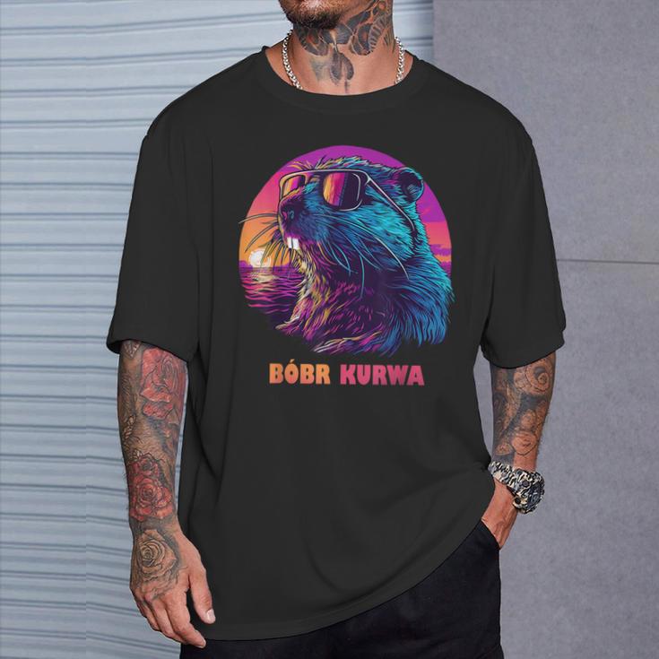 Polish Beaver Meme Bober Bóbr Kurwa T-Shirt Geschenke für Ihn