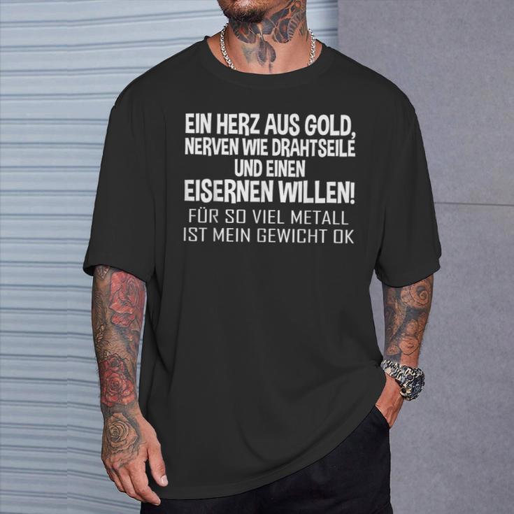 With Slogan Ein Herz Aus Gold T-Shirt Geschenke für Ihn