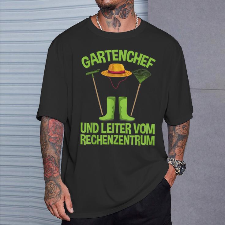 Gartenchef Und Leiterom Rechenzentrum Hobbygärtner Garten T-Shirt Geschenke für Ihn