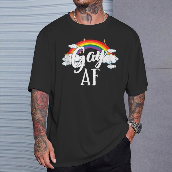 Gay Af Lgbtq Gay Pride Week Month Parade T-Shirt Gifts for Him