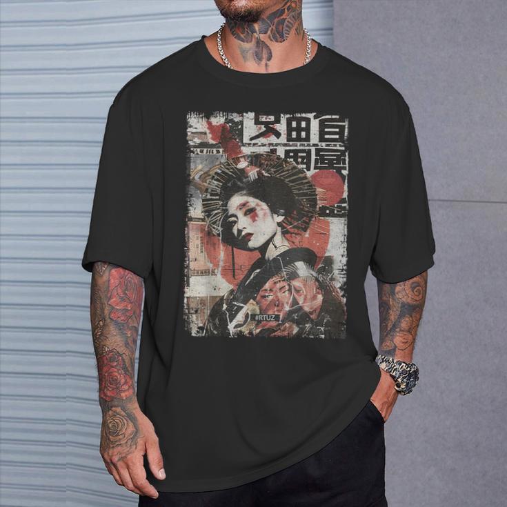 Geisha Asia Japan Frauintage Kultur Tokyo Geisha T-Shirt Geschenke für Ihn