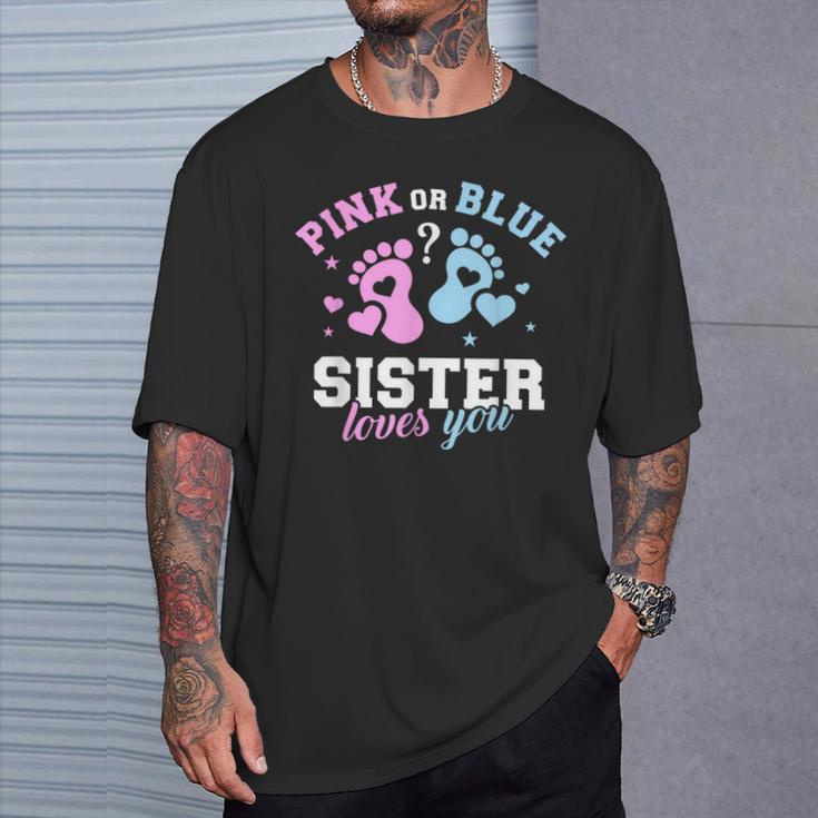 Gender Reveal Sister T-Shirt Geschenke für Ihn