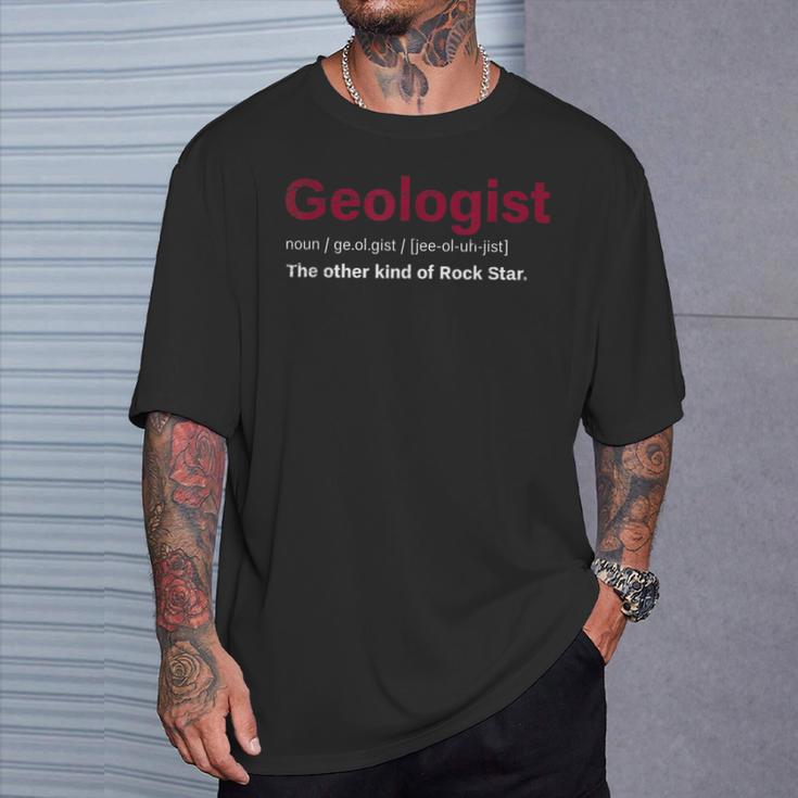 Geologist Die Andere Typon Rockstar Geology T-Shirt Geschenke für Ihn