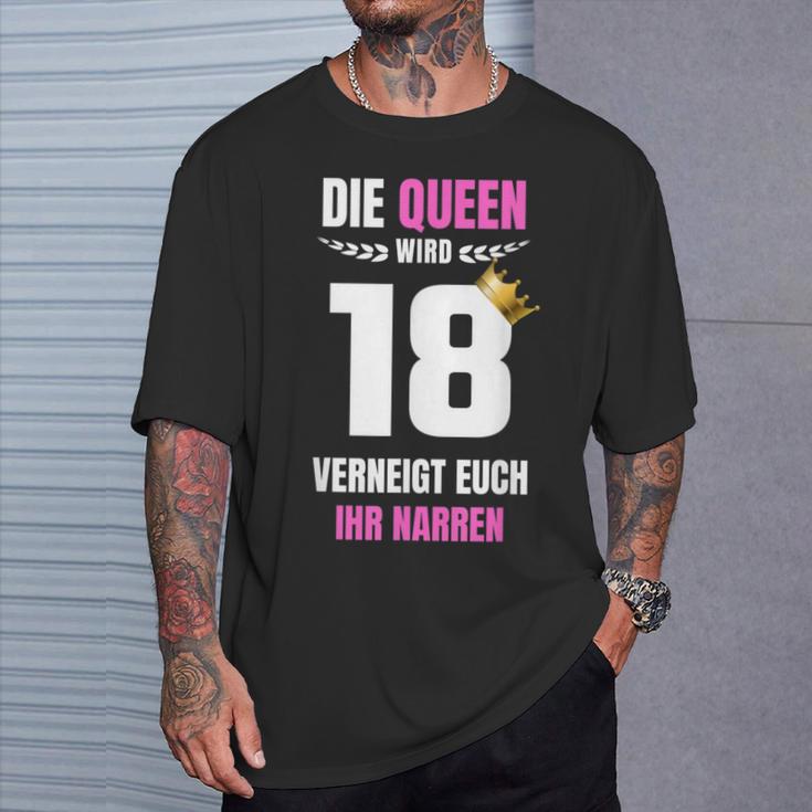 Girls' Die Queen Wird 18 Birthday Honour T-Shirt Geschenke für Ihn