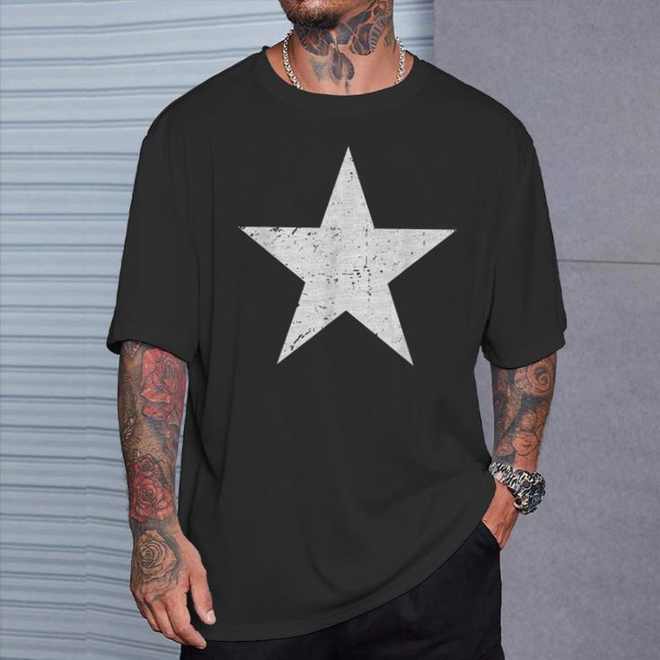 Gráfico De Estrella Blanca Grande Estrella De Estilo Retrointage Camiseta unisex Regalos para él