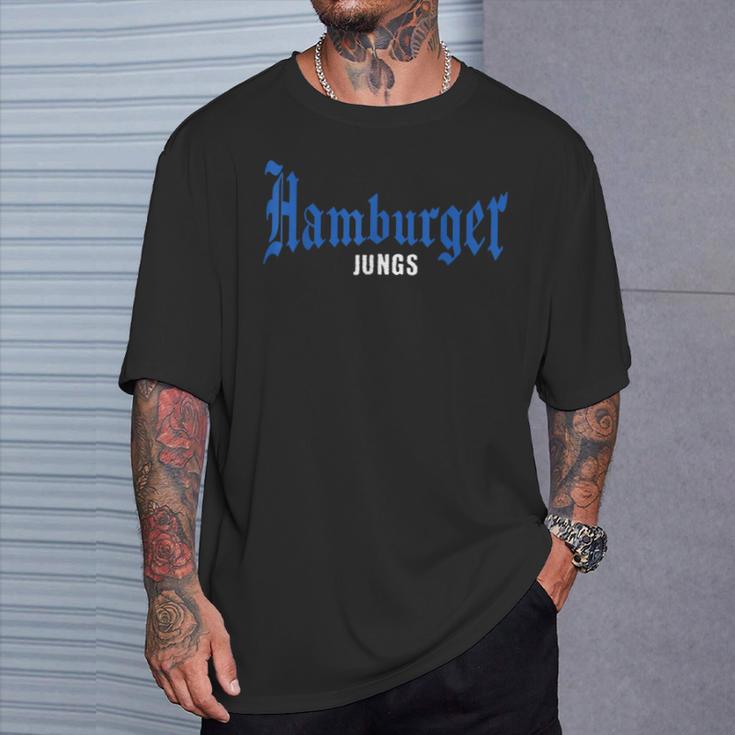 Hamburg Boys' With Lettering Hansestadt S T-Shirt Geschenke für Ihn