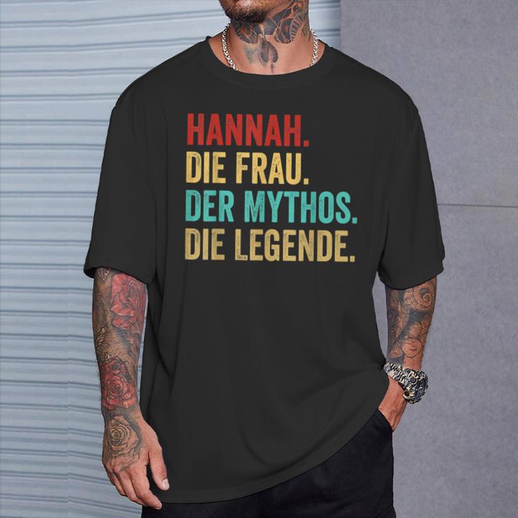 Hannah Die Frau Der Mythos Die Legend Saying Women's T-Shirt Geschenke für Ihn