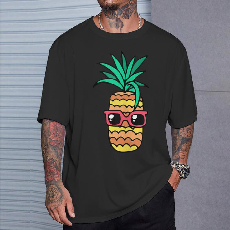 Hawaiian Pineapple Fruit Aloha Beach Summer T-Shirt Gifts for Him