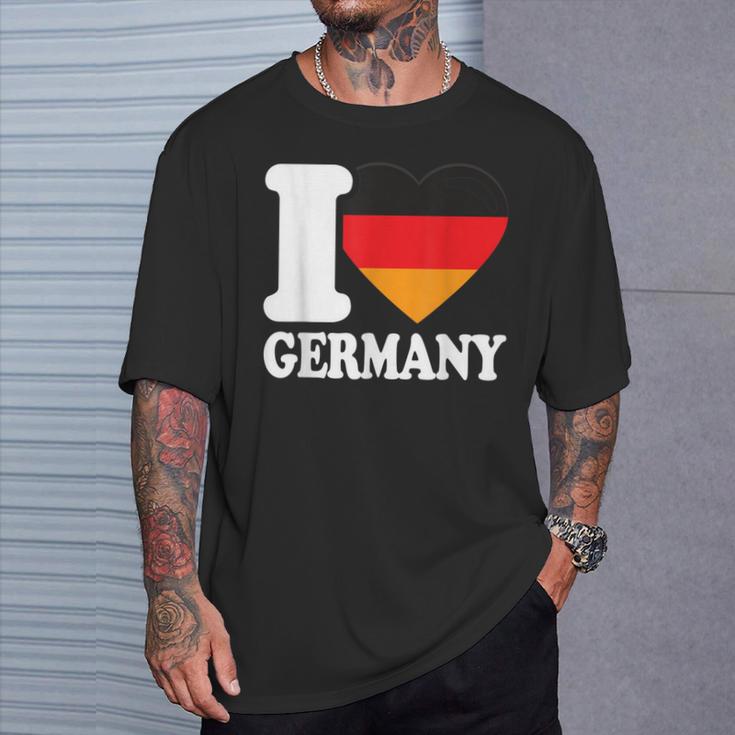 With I Heart Deutschland I Heart Germany Germany Flag T-Shirt Geschenke für Ihn