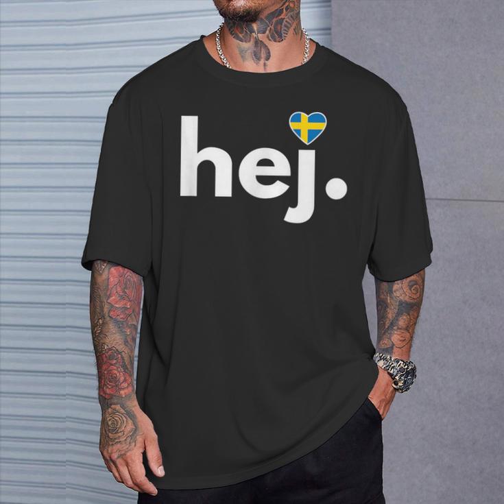 Hej Sweden Fan Travel Hobby Stockholm T-Shirt Geschenke für Ihn