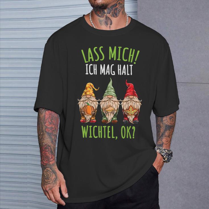 Herbst Lass Mich Ich Mag Wichtel T-Shirt Geschenke für Ihn