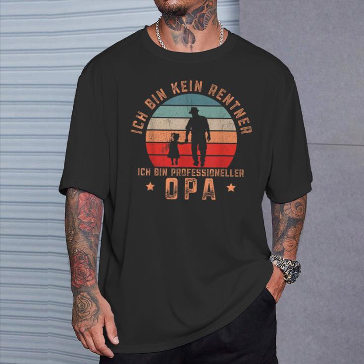 Ich Bin Kein Rentner Ich Bin Professioneller Opa German T-Shirt Geschenke für Ihn