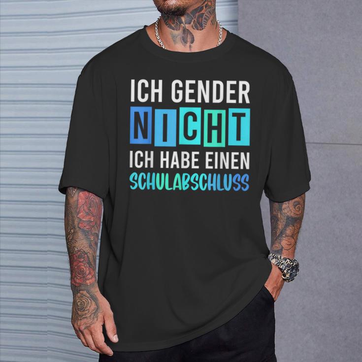 Ich Gender Nicht Ich Habe Einen Schulabschluss Blue T-Shirt Geschenke für Ihn