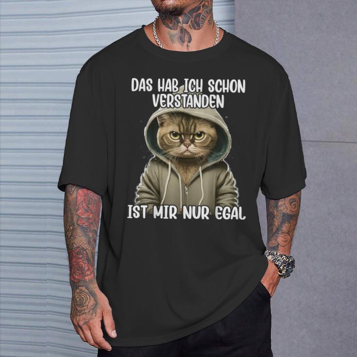 Ich Hab Das Schonerstanden Ist Mir Nur Egal Cat T-Shirt Geschenke für Ihn