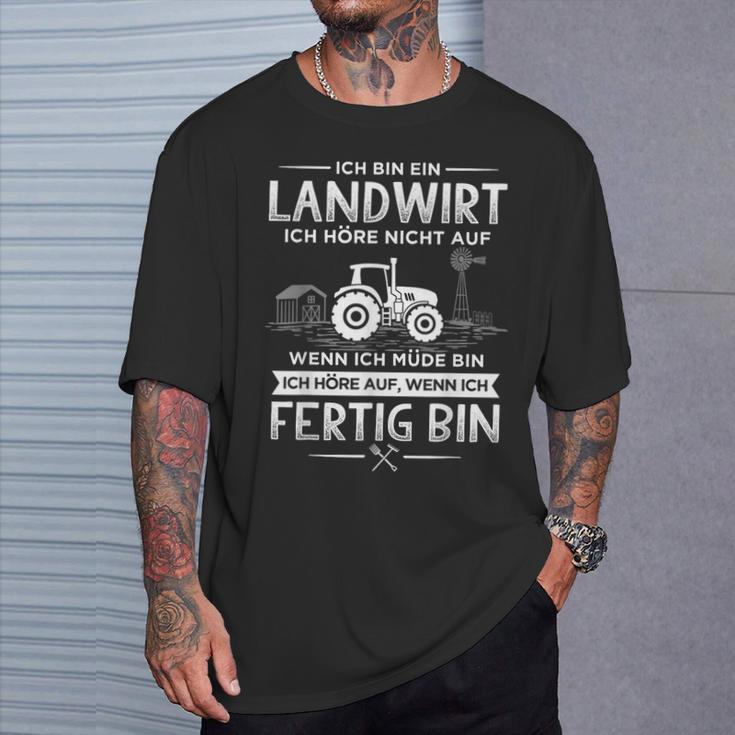 Ich Höre Nicht Auf Wenn Ich Mübin Farmer Ich T-Shirt Geschenke für Ihn