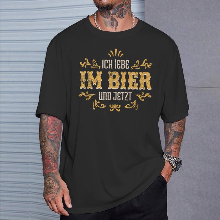 Ich Lebe Im Bier Und Jetzt Ich Lebe Im T-Shirt Geschenke für Ihn