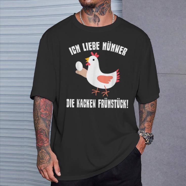 Ich Liebe Hühner Die Kacken Breakfast Farmer I Love Hühner Die Kacken Breakfast T-Shirt Geschenke für Ihn