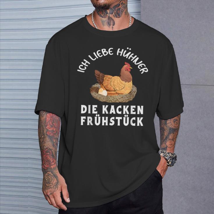 Ich Liebe Hühner Die Kacken Frühstück Ich Liebe Hühner T-Shirt Geschenke für Ihn