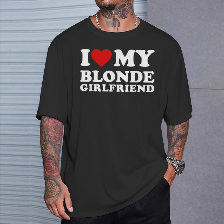 Ich Liebe Meine Blonde Freund T-Shirt Geschenke für Ihn